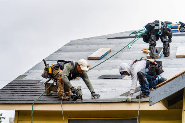 Professional Storm Damage Roof Repair technician working in Redfield, NY